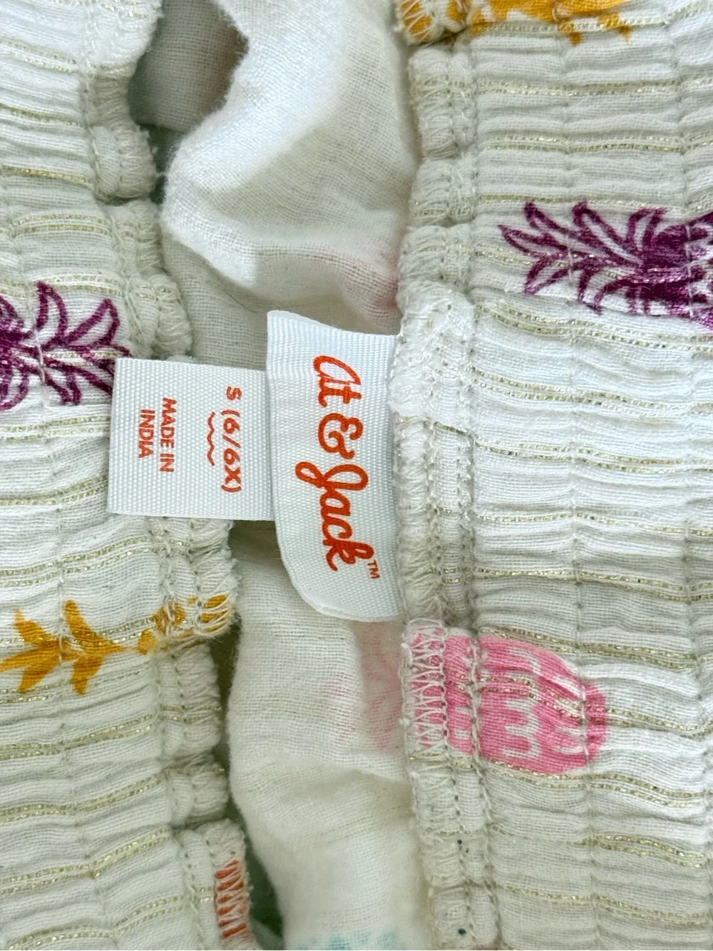 Cat & Jack Cream Pineapple Print Kids Shorts Set
